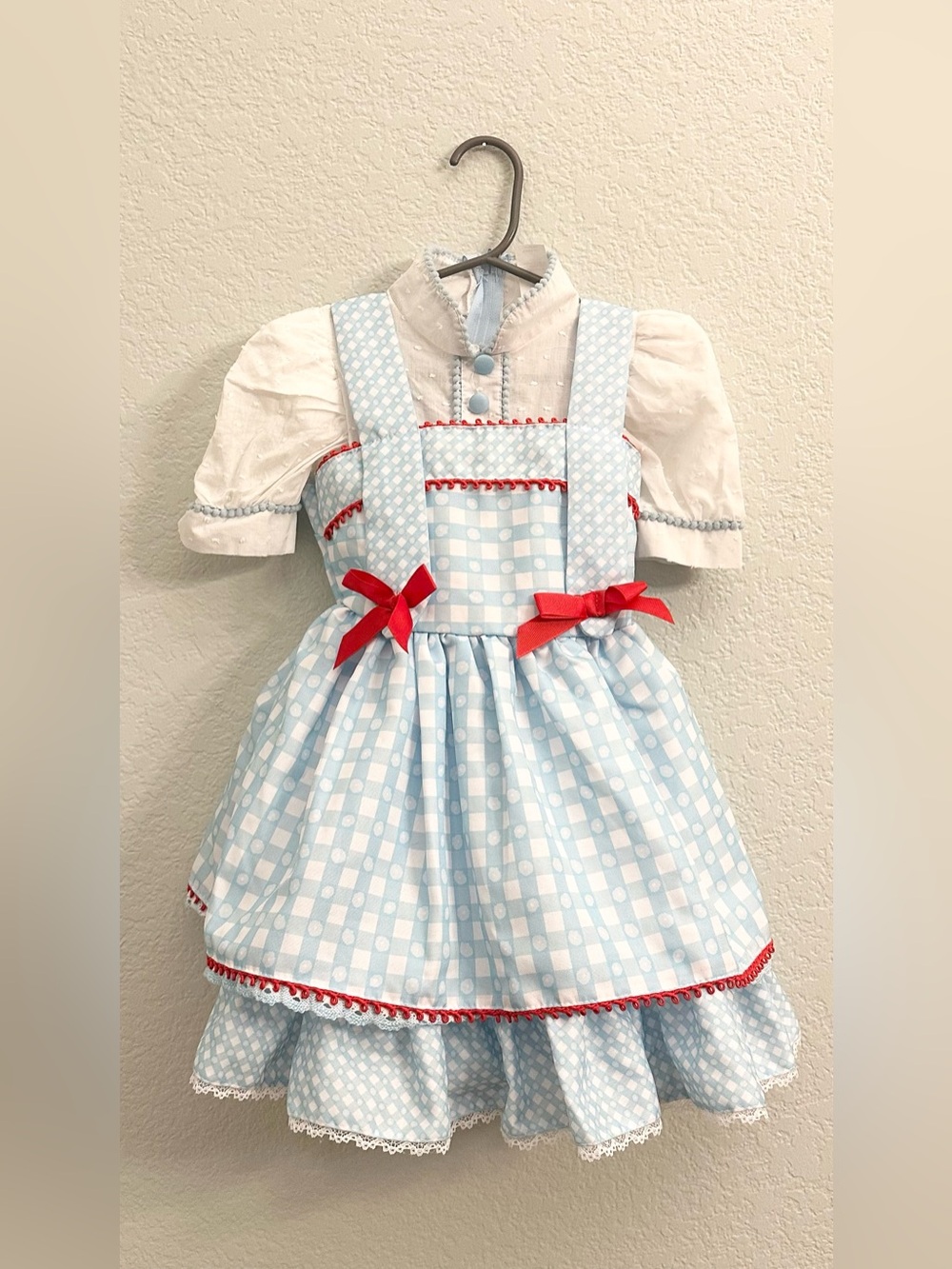 Dorothy Wizard of Oz Costume Dress 3T 4T Ruby Slipper Shoe Covers